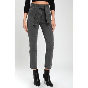 Lulus High Waisted Grey Jeans